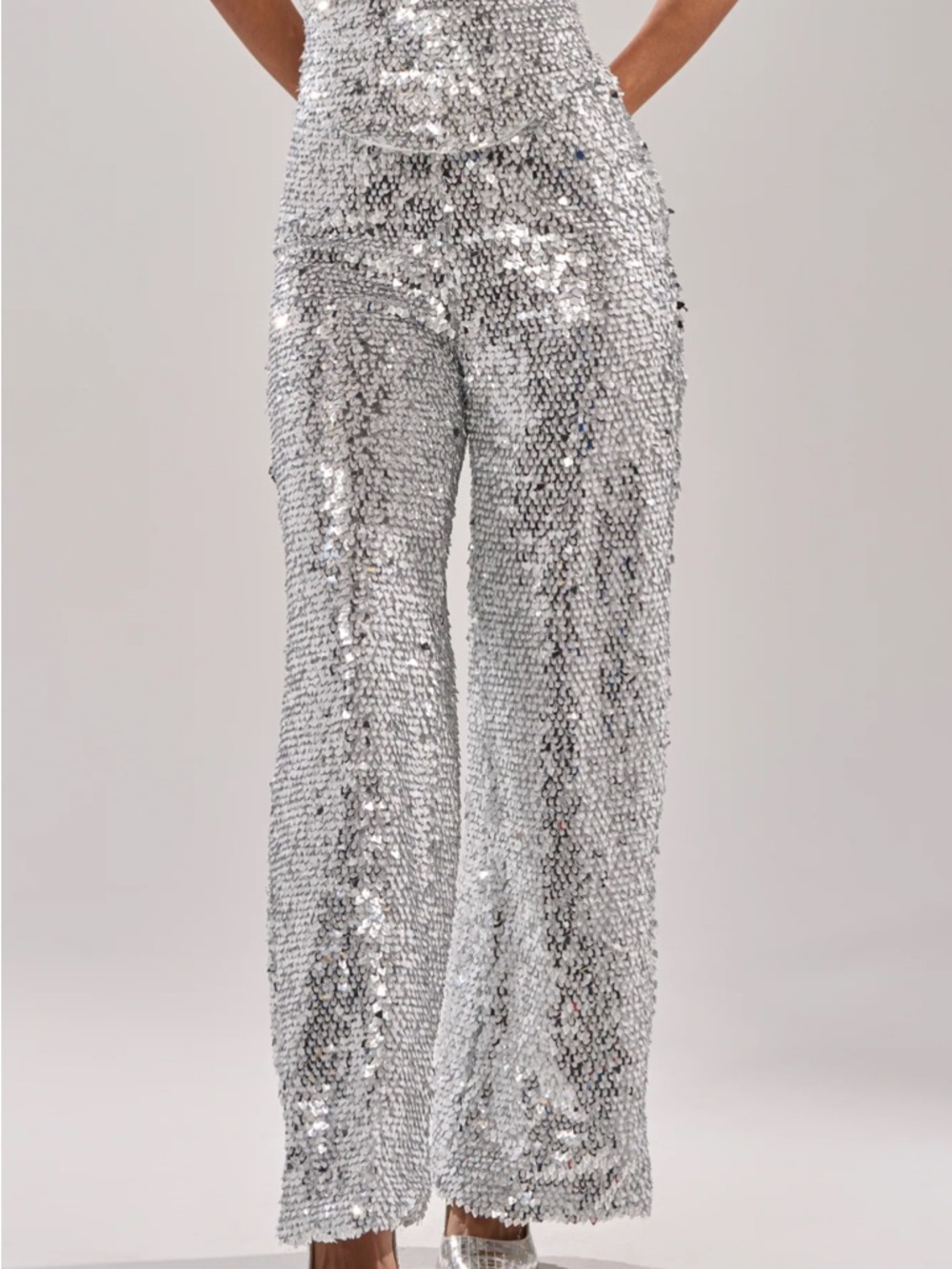 AKIRA sequin wide leg trousers size small new with tags